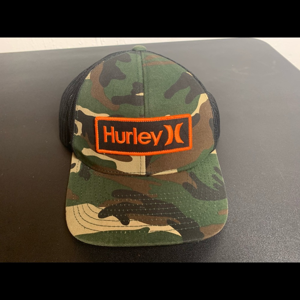 Hurley Camouflage -Yupoong Five-Panel Trucker Cap Meshback Snapback Hat Classics